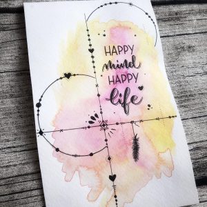 Happy Mind Happy Life Lettering